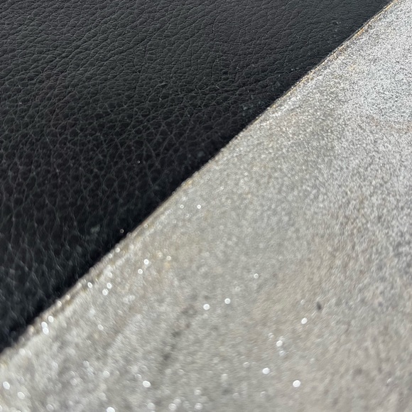 J Crew Black and Glittery Silver Clutch Bag - Picture 5 of 8